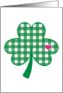Irish Shamrock Blessing Checkered Express St Patrick’s Day Love & Luck card