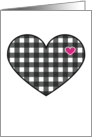 Cute Black and White Checkered Love Hearts For Any Special Day card
