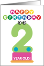 Second Birthday Number Monsters Happy Birthday Cartoon Characters card