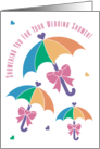 Showering You With Love Wedding Shower Cascading Umbrellas Hearts card