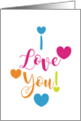 I Love You To The Point Plain & Simple Hearts Sentiment Series card