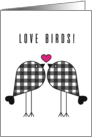 Heart to Heart Love Birds Sweet Sentimental Lovers card