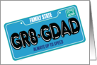 Family State Great Grand Father License Plate Humor Father’s Day card