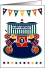 Happy Birthday 1 One Year Old Kid First Birthday Circus card