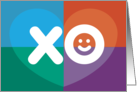 XO Kisses and Hugs Emoji Smile Contemporary Cheer Love card