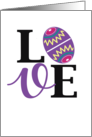 Easter Egg Love Symbol With Easter Holiday Flair Typography Style card