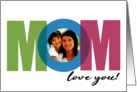 Mom I Love You OH Mom’s the Word Photo Mother’s Day card
