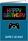 Happy Birthday Boy Computer Techie Gamer Any Age Game Master Gaming card