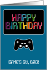 Happy Birthday Brother Computer Techie Gamer Game Gaming card