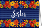 Sister’s Day Garden Of Flowers for Sister Loving Thoughts card