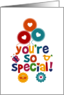 Such A Special Person Compliment Cute Sweet Sun Hearts Flowers Theme card