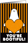 You’re Beautiful Cute Halloween Ghost Costume And Heart card