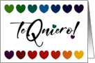 Te Quiero I love You Lover Friend in Spanish Language Blank card