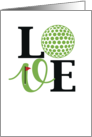 Golf Love Word Sports Love Greeting Golfer Congratulations Any Event card