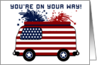 You’re On Your Way USA Military Milestone American Armed Services card