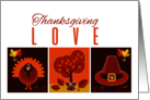 Thanksgiving Love Adorable Autumn Theme card