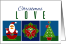 Christmas Love Adorable Heart Filled Winter Season Theme card