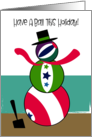 Have A Ball This Holiday Season Coastal Beach Theme Humor card