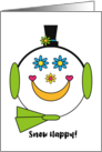 Snow Happy Snowman Theme for Cheery Winter Holidays card