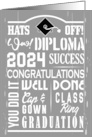 Graduation Year Class of 2024 Grad Words card