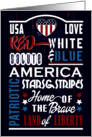 USA Love Patriotic Holiday card