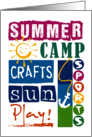 Summer Camp Words For Kids card