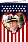 USA Photo Card Military Armed Services Patriotic Stars And Stripes card