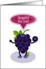 Grapeful For You Thank You Punny Humor card