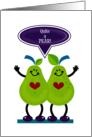 Quite a Pear Anniversary Wedding Punny Humor card