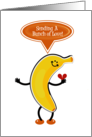 Sending a Bunch of Love Punny Funny Fruit Humor card