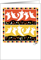 Happy Halloween with BOO-tiful ghosts card