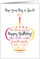 Hope Your Day is Sweet Happy Birthday Cupcake card