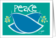 White Peace Doves and Laurel Leaf Simply Sweet World Holiday and Every card
