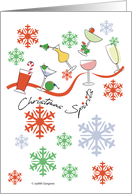 Christmas Cocktail Spirits Party Invitation Holiday Celebration Humor card