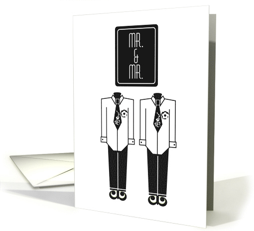 Mr & Mr Wedding Gay Couple Mannequins Wedding Gift Thank You card