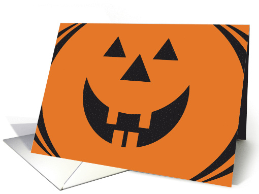 Happy Halloween Orange Pumpkin Smile Invitation card (1581148)