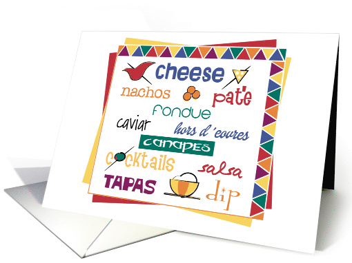 Cocktails Napkins and Snacks Party Invitation card (1581164)