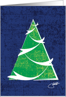 Clever Contemporary Christmas Holiday Tree Artistic Splash of Cheer card