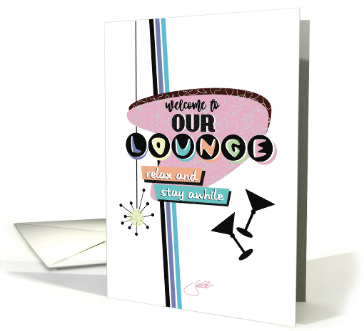 Vintage Lounge Bar Theme Cocktail Party Humor Invitation card
