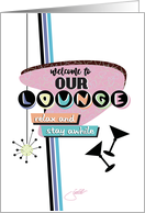 Vintage Lounge Bar Theme Cocktail Party Humor Invitation card