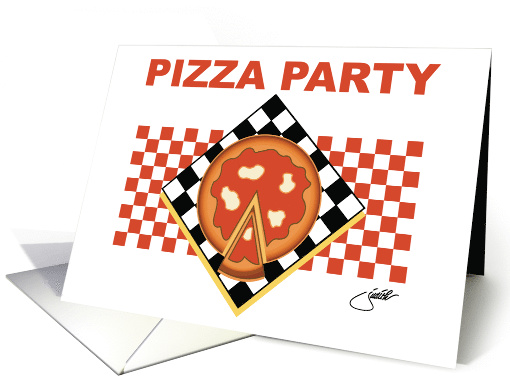 Pizza Party Tasty and Contemporary Invitation card (1582424)