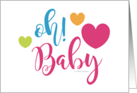 Oh Baby Typographic New Baby Child Design card