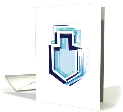 Jewish Dreidel Passover Judaica Torah Symbol Passover Greeting card