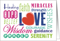 Words Of Faith Healing Wellness Love card