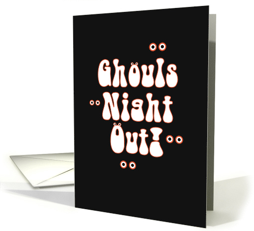 Spooky Halloween Ghouls Night Out Googly Invitation card (1584664)