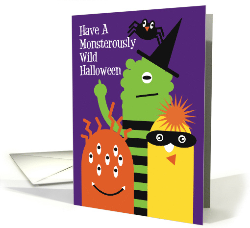 Monster Halloween Cute Humor Cartoon Party Invitation card (1585582)