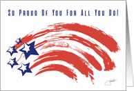 Red, White & Blue USA Patriotic Love Support Pride Appreciation Love card
