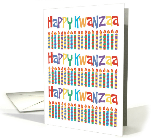Kwanzaa Kinara Candles Happy Kwanzaa Message African... (1590912)