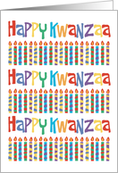 Kwanzaa Kinara Candles Happy Kwanzaa Message African American Greeting card