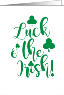 Luck o' the Irish...